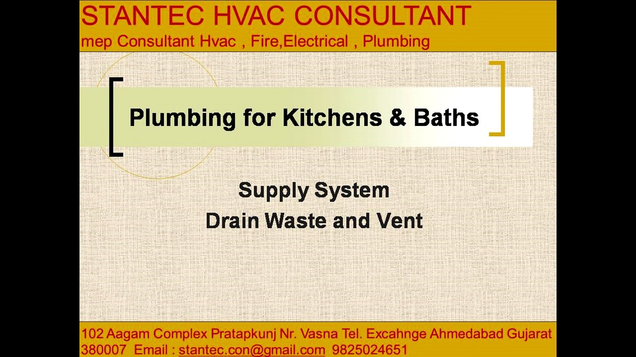 566 - Plumbing for kitchens & Baths -Stantec HVAC Consultant 919825024651