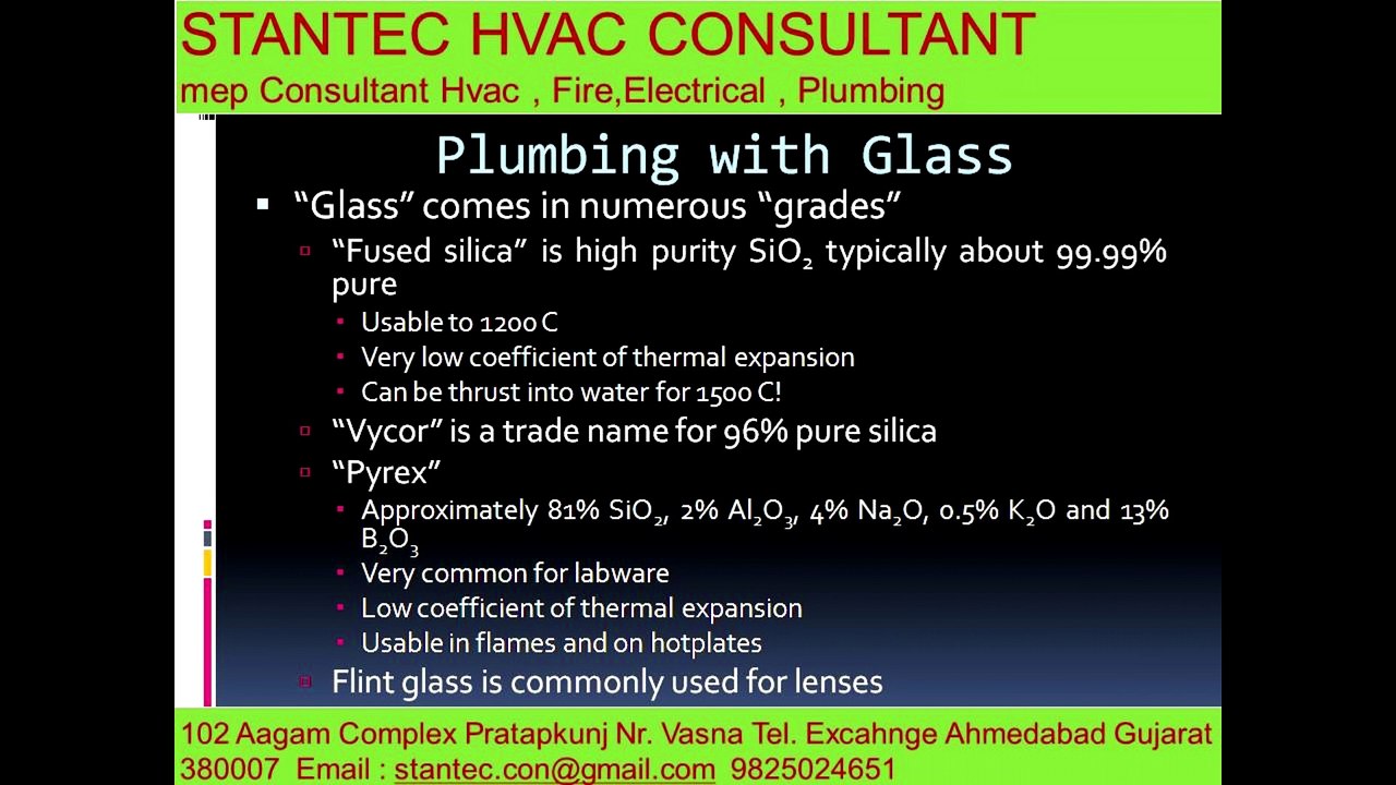 569 - Plumbing with glass -Stantec HVAC Consultant 919825024651