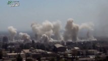 Syria SAA firing BM 30 Smerch on Jobar 3/9 1/4