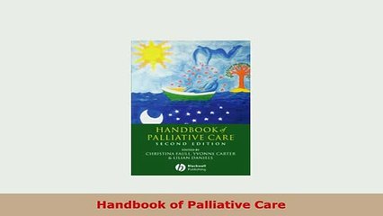 Download  Handbook of Palliative Care PDF Full Ebook