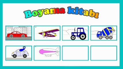 Eğitici çizgi film - Boyama kitabı - Traktör