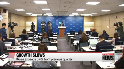 Korea grows 0.4% in Q1 q/q