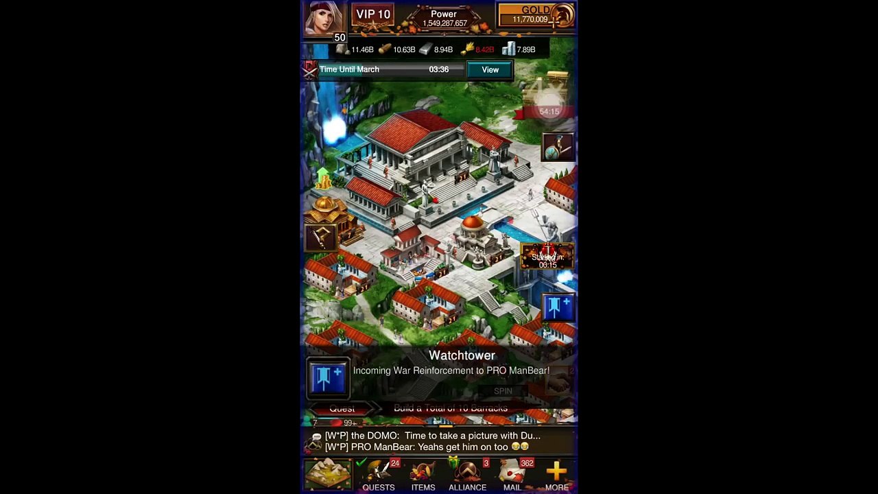 Game of War Fire Age 1.1 BILLION POWER Rally: Noble Troops!