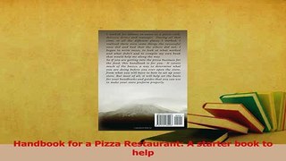 Read  Handbook for a Pizza Restaurant A starter book to help Ebook Free