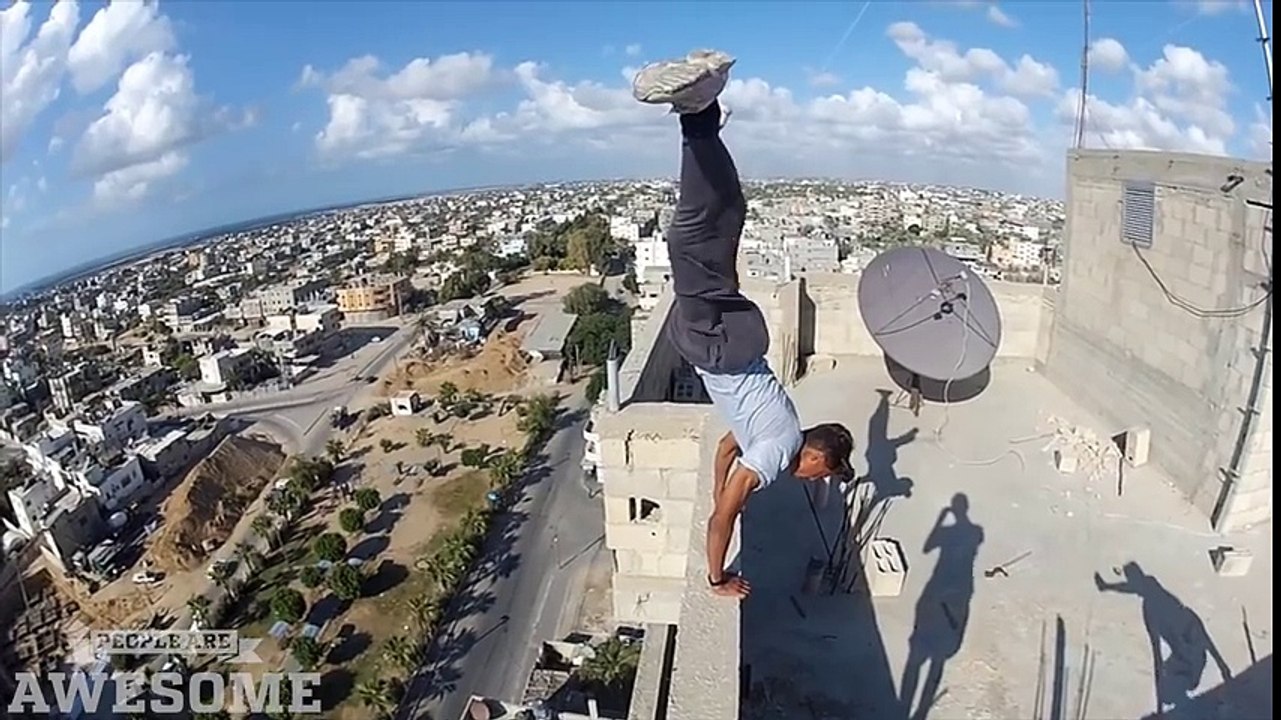 Parkour & freerunning in Gaza   PEOPLE ARE AWESOME
