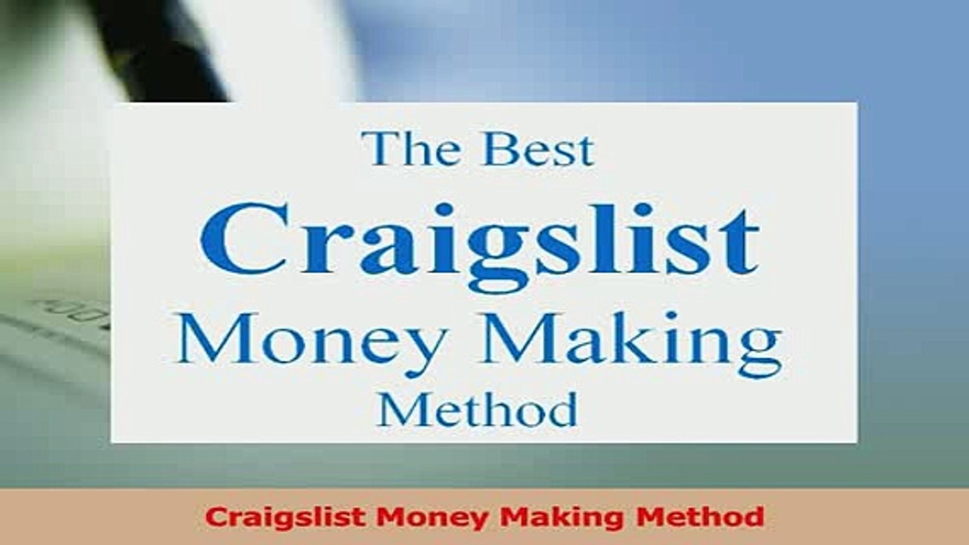 ⁣Read  Craigslist Money Making Method Ebook Free