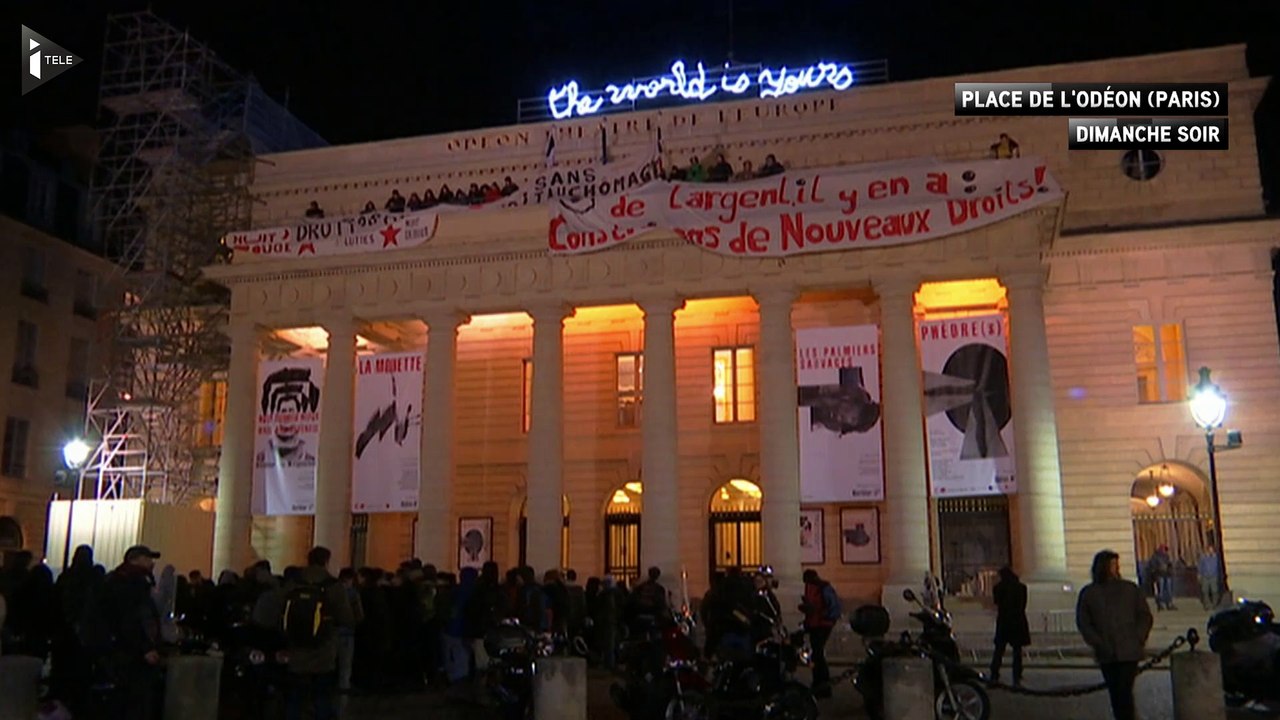 Paris: deuxième nuit d'occupation de l'Odéon par les intermittents du spectacle
