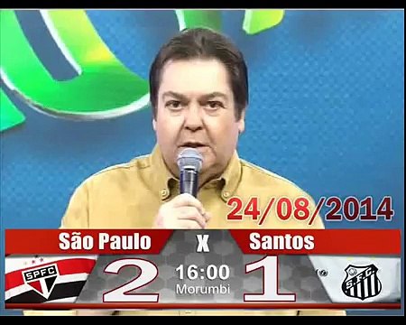 SÃO PAULO 2 X 1 SANTOS Programa Domingão Do Faustão, Da Rede Globo, com Faustão 24/08/2014