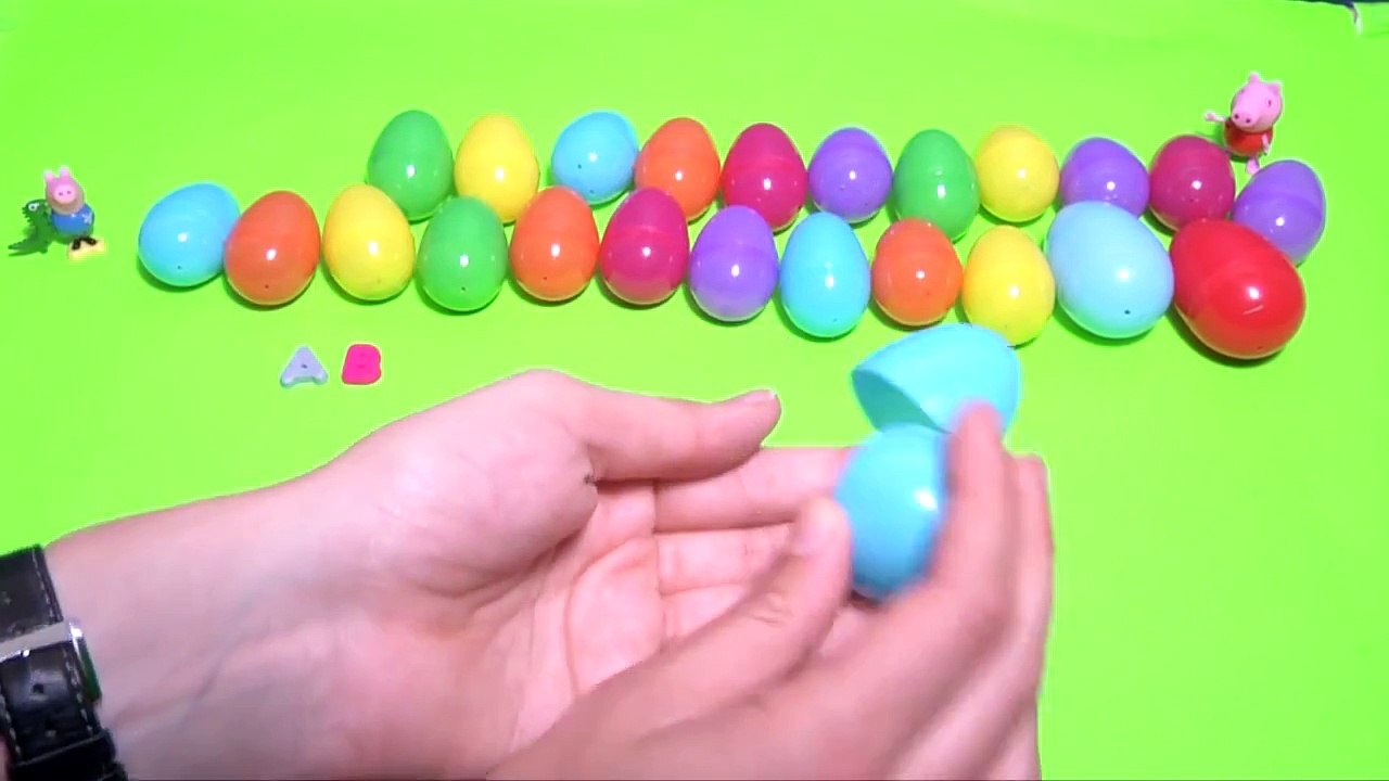 (TOYS) Pâte à modeler l’Alphabet avec Peppa Pig ♥ Œufs surprises Les lettres de A à Z Play