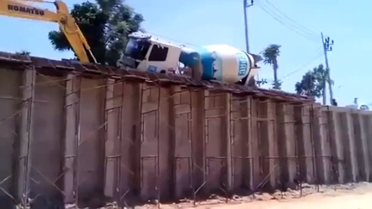 Cement Mixer Truck Fail In Thailand-Funny  Videos and Clips > Fun & Entertainment Videos-Follow Us!!!!