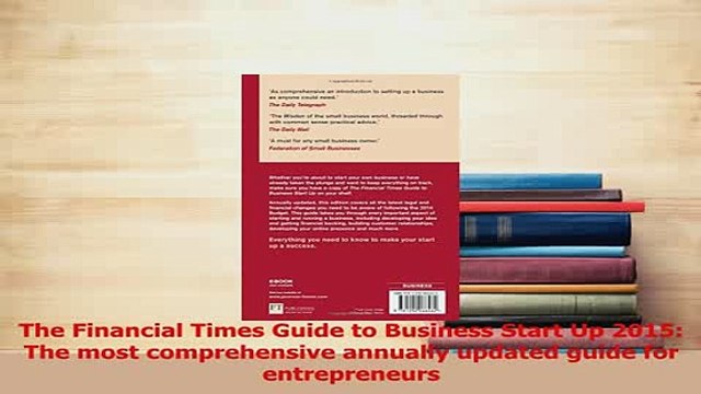 PDF The Financial Times Guide to Business Start Up 2015 The most comprehensive annually Download Online