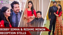 Bobby Simha & Reshmi Menon Reception Stills | filmyfocus.com