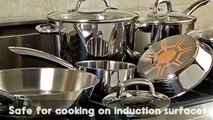 T-Fal C798SC64 Ultimate Stainless Steel Copper-Bottom Multi-Layer Base 12-Piece Cookware Set