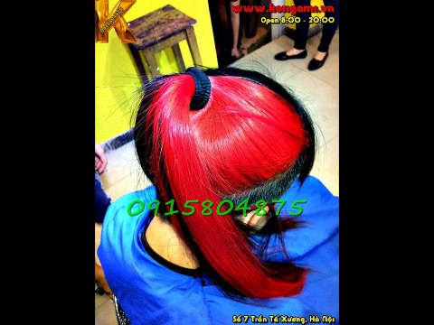 NHUỘM TÓC LÁ TOMBOY UNDERCUT KIỂU KIẾP ĐỎ ĐEN KORIGAMI ☎ 0915804875