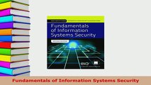 PDF  Fundamentals of Information Systems Security Free Books