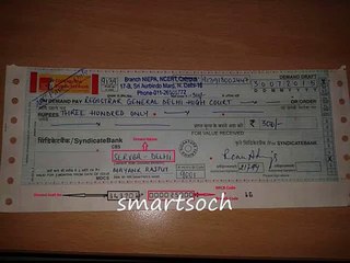 demand draft number on syndicate bank dd