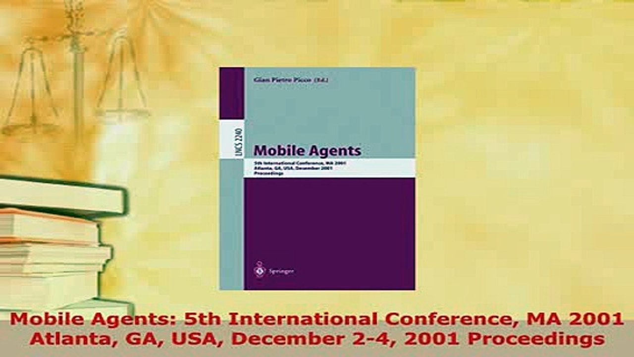 Download  Mobile Agents 5th International Conference MA 2001 Atlanta GA USA December 24 2001  EBook