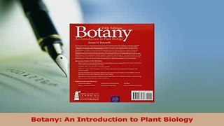 Download  Botany An Introduction to Plant Biology Ebook Online