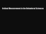 [Read book] Ordinal Measurement in the Behavioral Sciences [PDF] Online