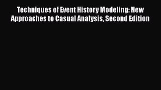 [Read book] Techniques of Event History Modeling: New Approaches to Casual Analysis Second
