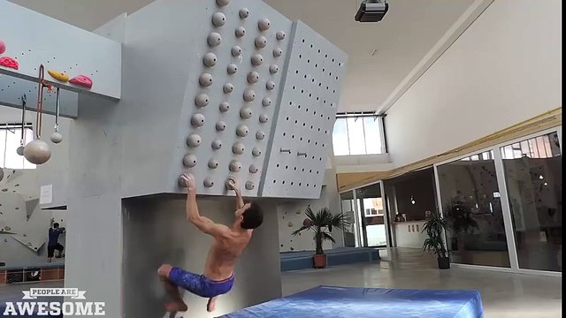 People are Awesome Impressive rock climbing practice!