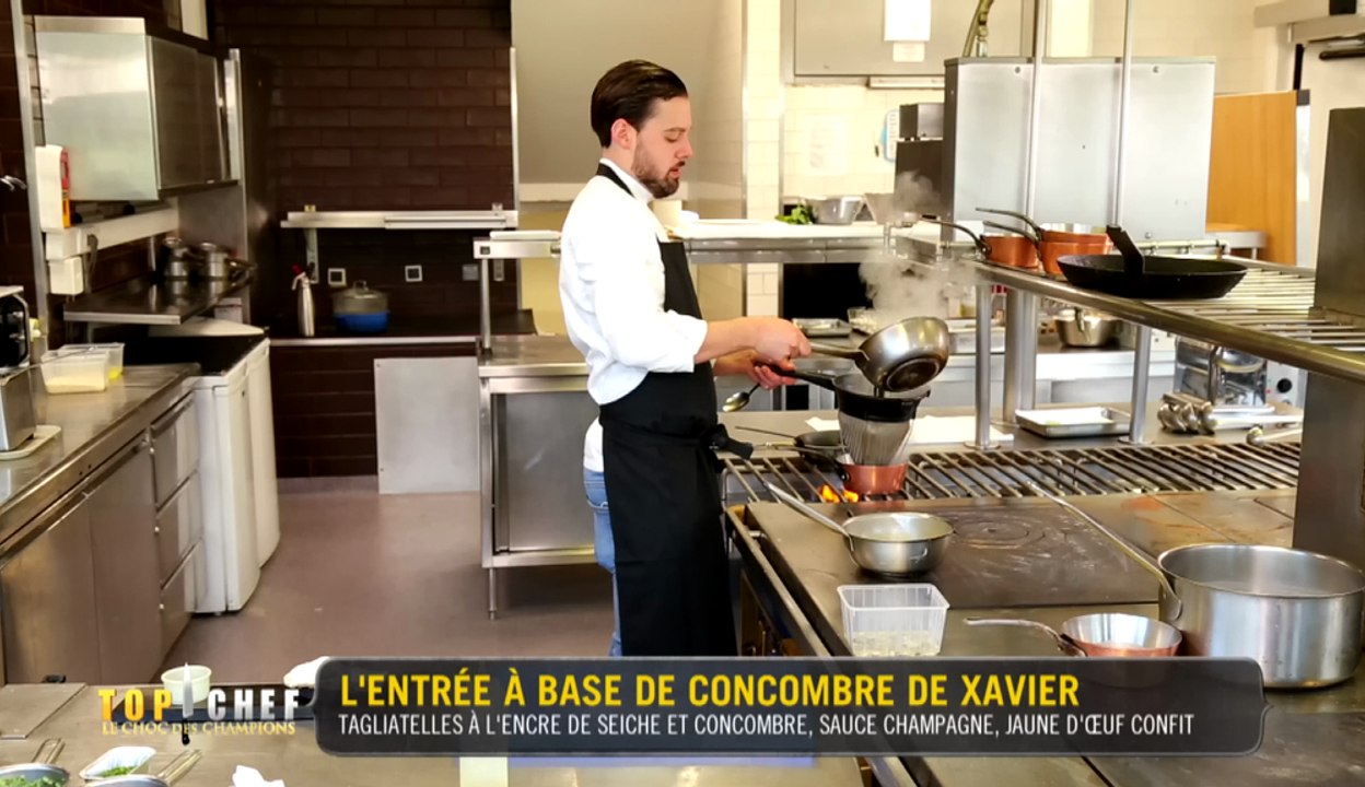 L'entrée à base de concombre de Xavier