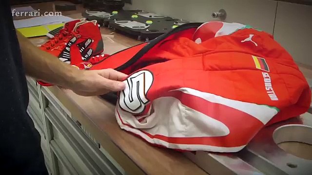 Vettel s 2016 Scuderia Ferrari seat fitting