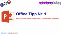 Wie eine Fusszeile in Powerpoint einfügen - Microsoft Office