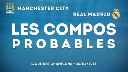 Les compositions probables de Manchester City - Real Madrid