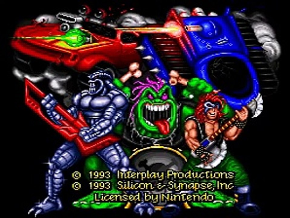 [Sega Genesis] Rock'n'Roll Racing gameplay