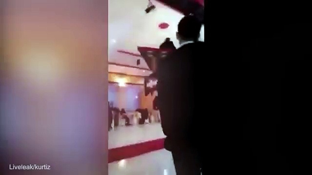 Turkish bride and groom dangling in a BOAT