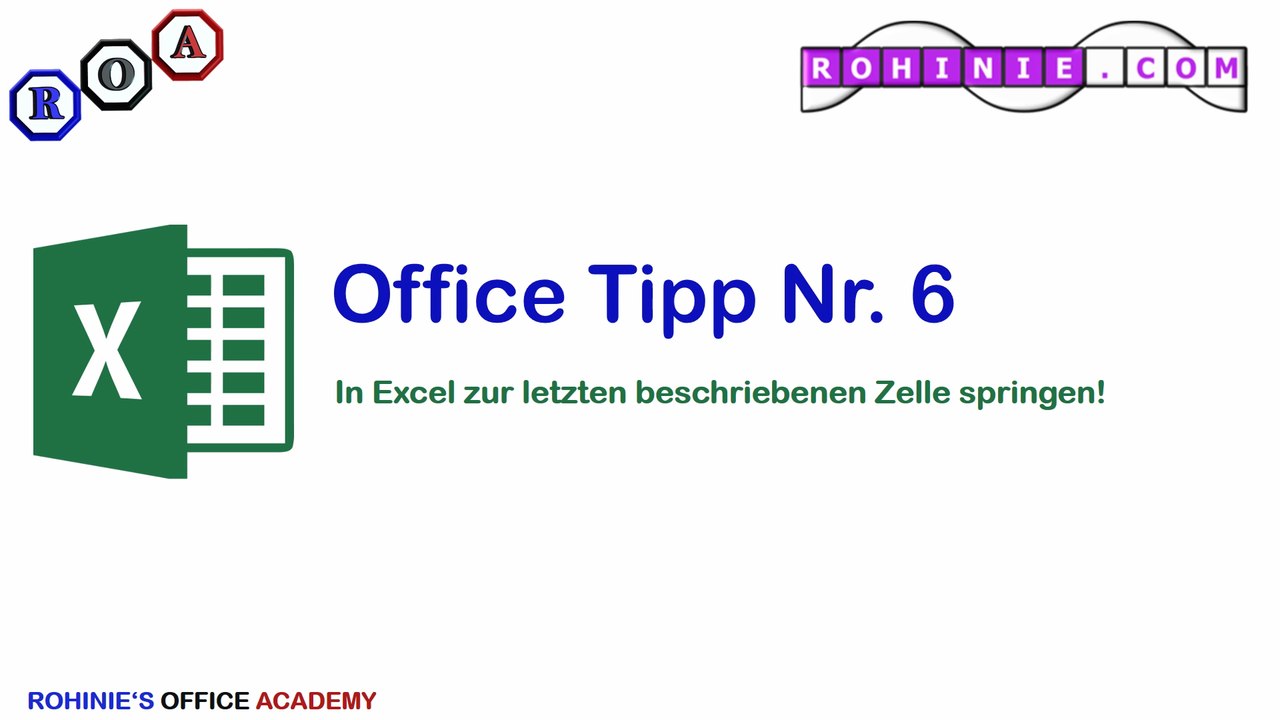 Wie in Excel zur letzten Zeile springen - Mircosoft Office