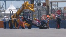 Mark Webber Huge crash Valencia 2010 Dutch commentary