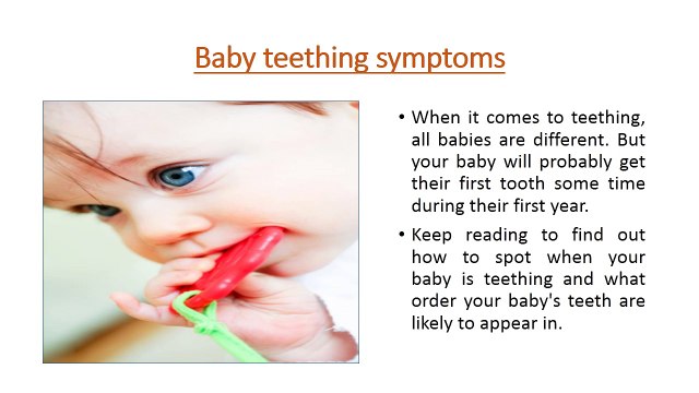 Baby teething symptoms