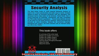 READ book  Security Analysis 100 Page Summary Online Free