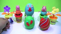 ELSA AND ANNA PLAY DOH EGG!!!- kinder surprise eggs inside out & peppa pig español