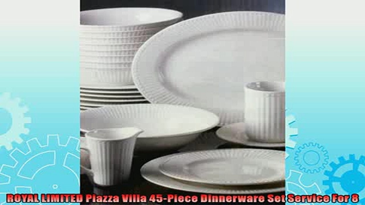 buy now  ROYAL LIMITED Piazza Villa 45Piece Dinnerware Set Service For 8