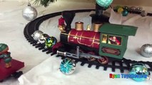 CHRISTMAS TRAIN FOR CHILDREN Decorate the Tree Disney Cars McQueen Surprise Egg Frozen Toys