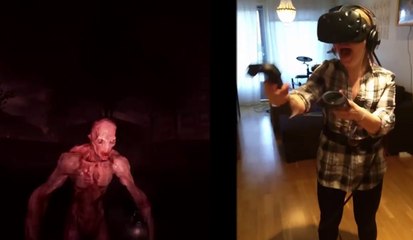 Une fille traumatisée après avoir joué à une jeu en réalité virtuelle