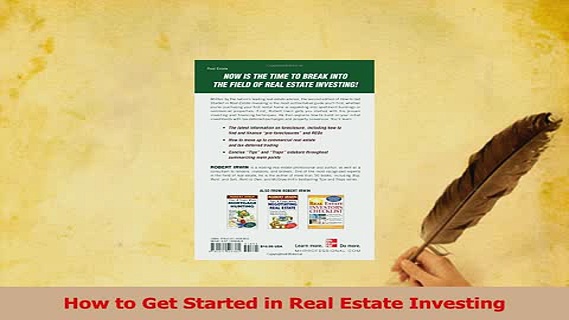 Read  How to Get Started in Real Estate Investing PDF Online
