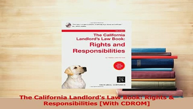 Download The California Landlords Law Book Rights Responsibilities With CDROM PDF Free