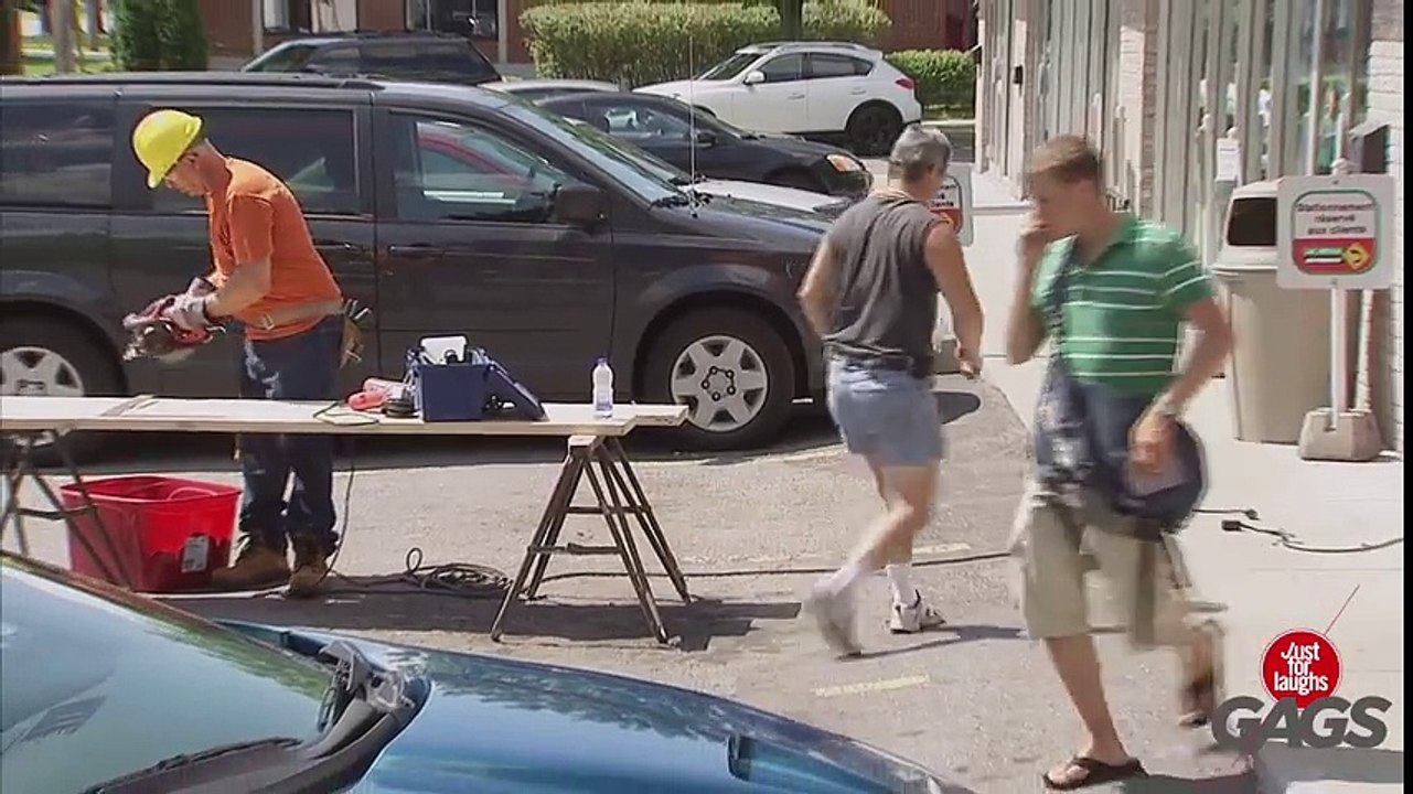 Saw Blade Flies Into Car