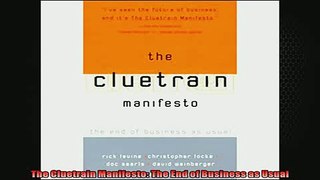 FREE DOWNLOAD  The Cluetrain Manifesto The End of Business as Usual  FREE BOOOK ONLINE