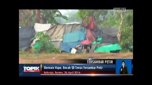 Asyik Bermain Hape, Bocah SD Tewas Tersambar Petir