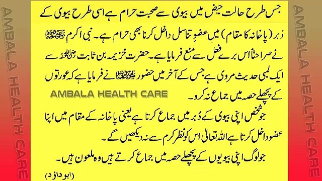 Biwi Ke Pichlay Hissay Mein Jima Karne Ki Mumaniat _ Mubashrat Ke Adaab Aur Tarike In Islam Part 4