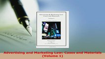 PDF  Advertising and Marketing Law Cases and Materials Volume 1  EBook