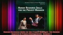 READ Ebooks FREE  Human Resource Skills for the Project Manager The Human Aspects of Project Management  Full Free