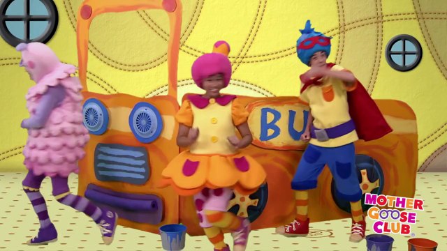 The Wheels on the Bus Go Round and Round Mother Goose Club Songs for Children