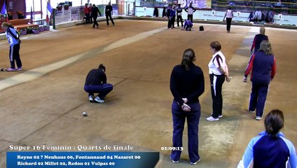Quarts de finale, septième étape du Super 16 Féminin, Sport Boules, Villefranche-sur-Saône 2016