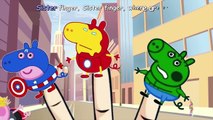 Peppa Pig Finger Family Spider Man Hulk Iron Man Nursery Rhymes Song For Children
